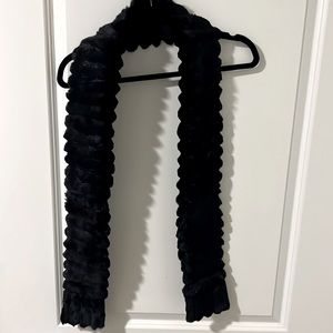 Genuine rabbit fur vintage scarf